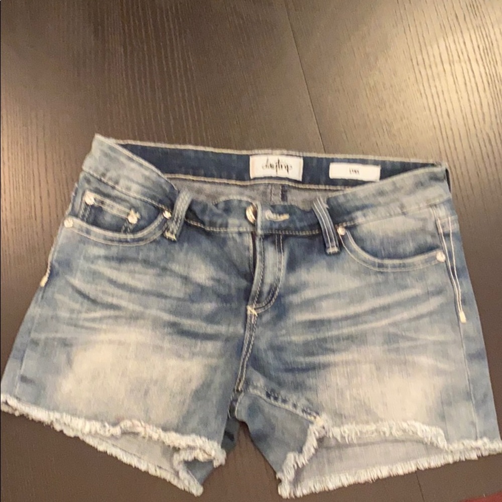 Daytrip raw edged bling embellished denim short 29